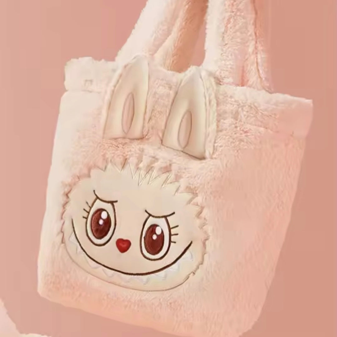 (Cat10024)POP Land Mokoko flip bag limited pink cute plush limited bag