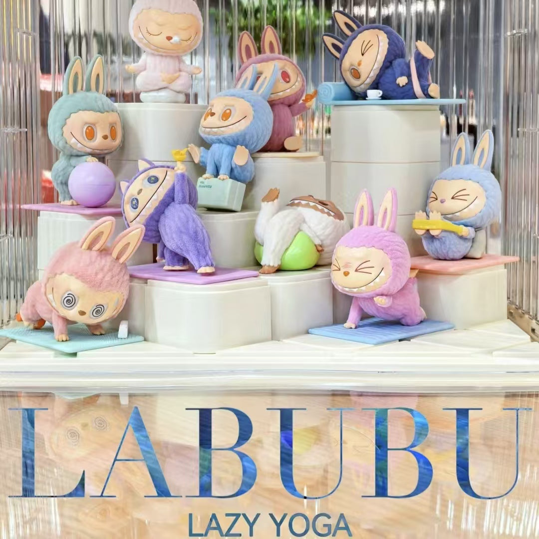 Lazy Yoga series Figures The Monsters labubu yago blind box