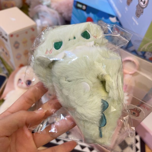 1_fe0921a5-f4b9-4514-8e20-5ce6d9d28e5e.jpg Green Dinosaur Costume for 17cm Doll Labubu or Lillas or Kimmon Lucky Cat