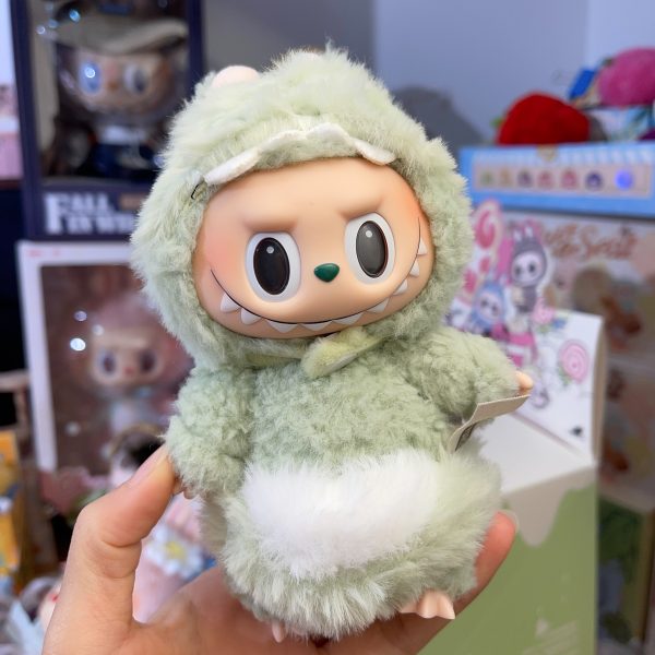 2_4c56da97-6852-4513-b92b-3d7140606bf6.jpg Green Dinosaur Costume for 17cm Doll Labubu or Lillas or Kimmon Lucky Cat