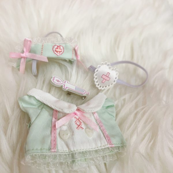 2_9cd05cf8-7a3f-47ca-96a1-e9502cb1b72c.jpg 【Nurse】new costume 17 cm stuffed plush toys new clothes