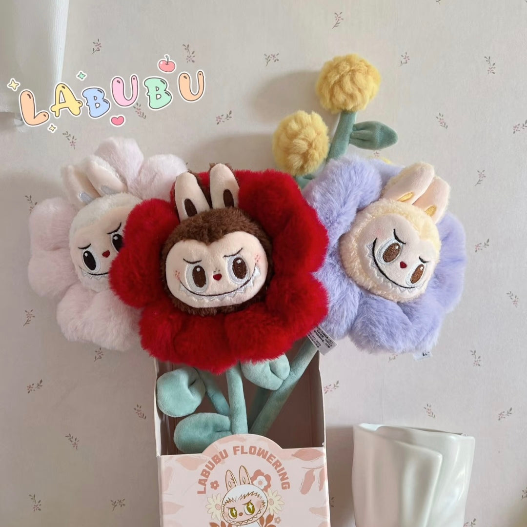 POP Land Labubu Flowering red pink purple limited flower 