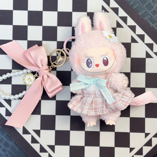 3_cfb57005-6082-4630-a439-3d49caa70f68.jpg Bow Key Chain + Pink skirt|toys accessories plush toys Pink components 1 pink dress and keychain
