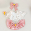 Sakura costume pink  white dress for 17cm Dolls Clothes 