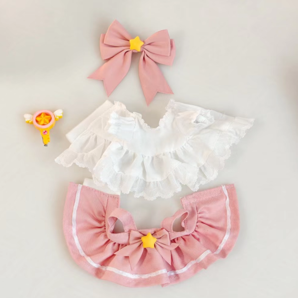 IMG-9565.png Sakura costume pink white dress for 17cm Dolls Clothes