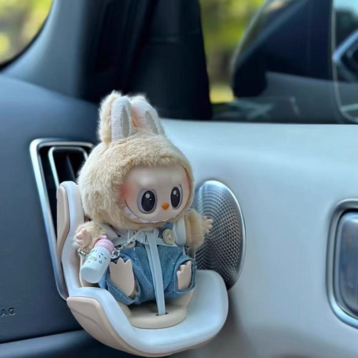labubu safety seat car doll doll ornaments car air outlet decoration
